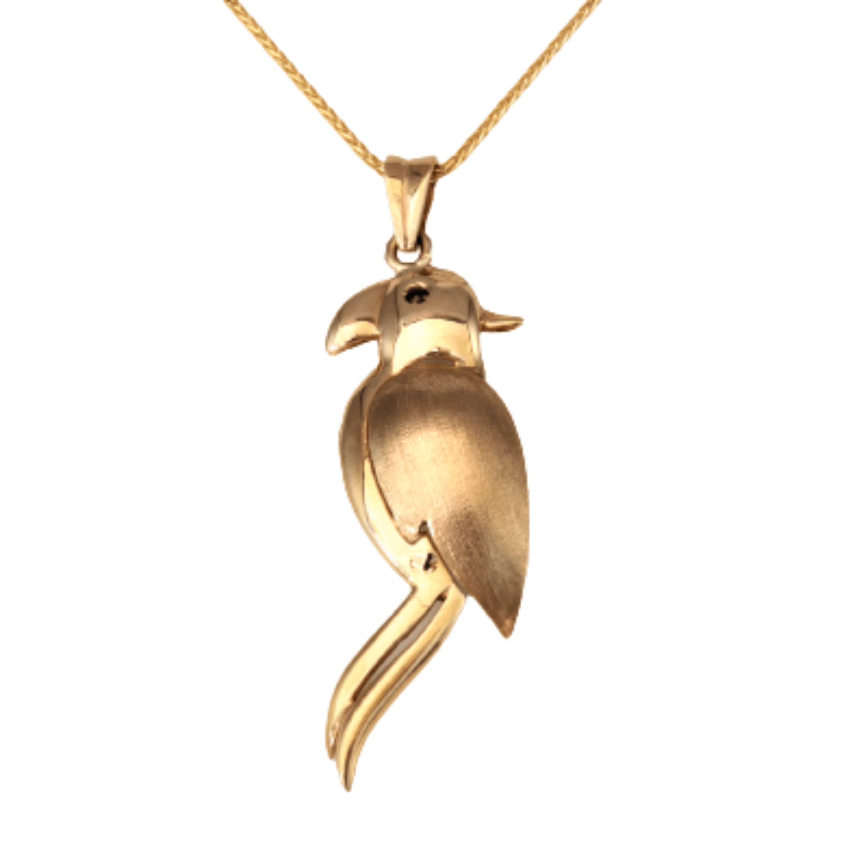 Gold hot sale parrot necklace